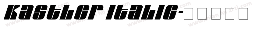 Kastler Italic字体转换